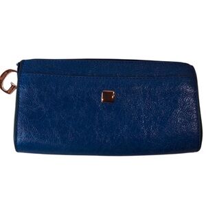 La Gioe di Toscana by Sharon Gioe Blue Leather Women's Wallet NEW